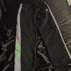 Black and Green Athletic Pants